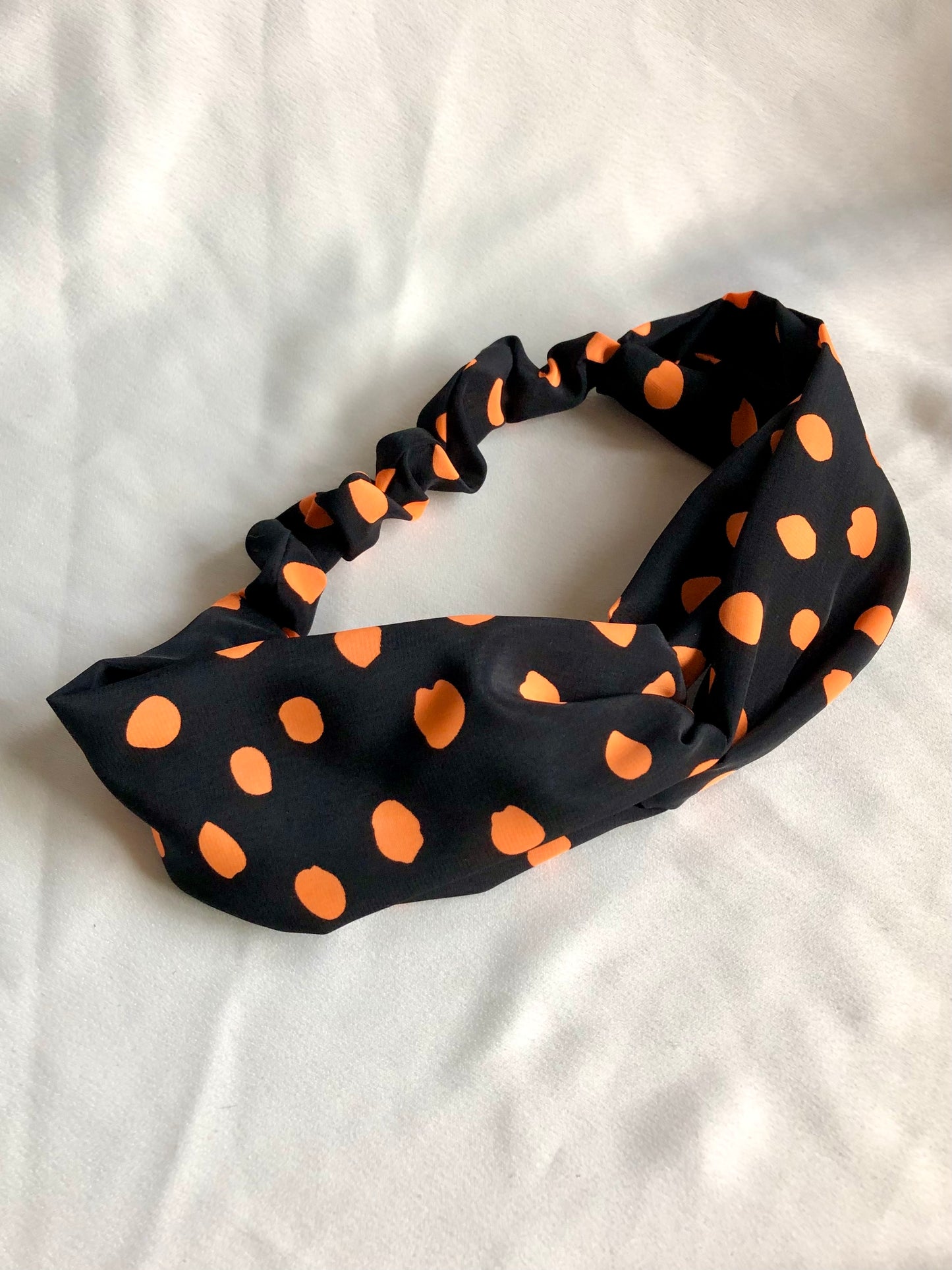 Orange and Black Spotty Stretch Headband