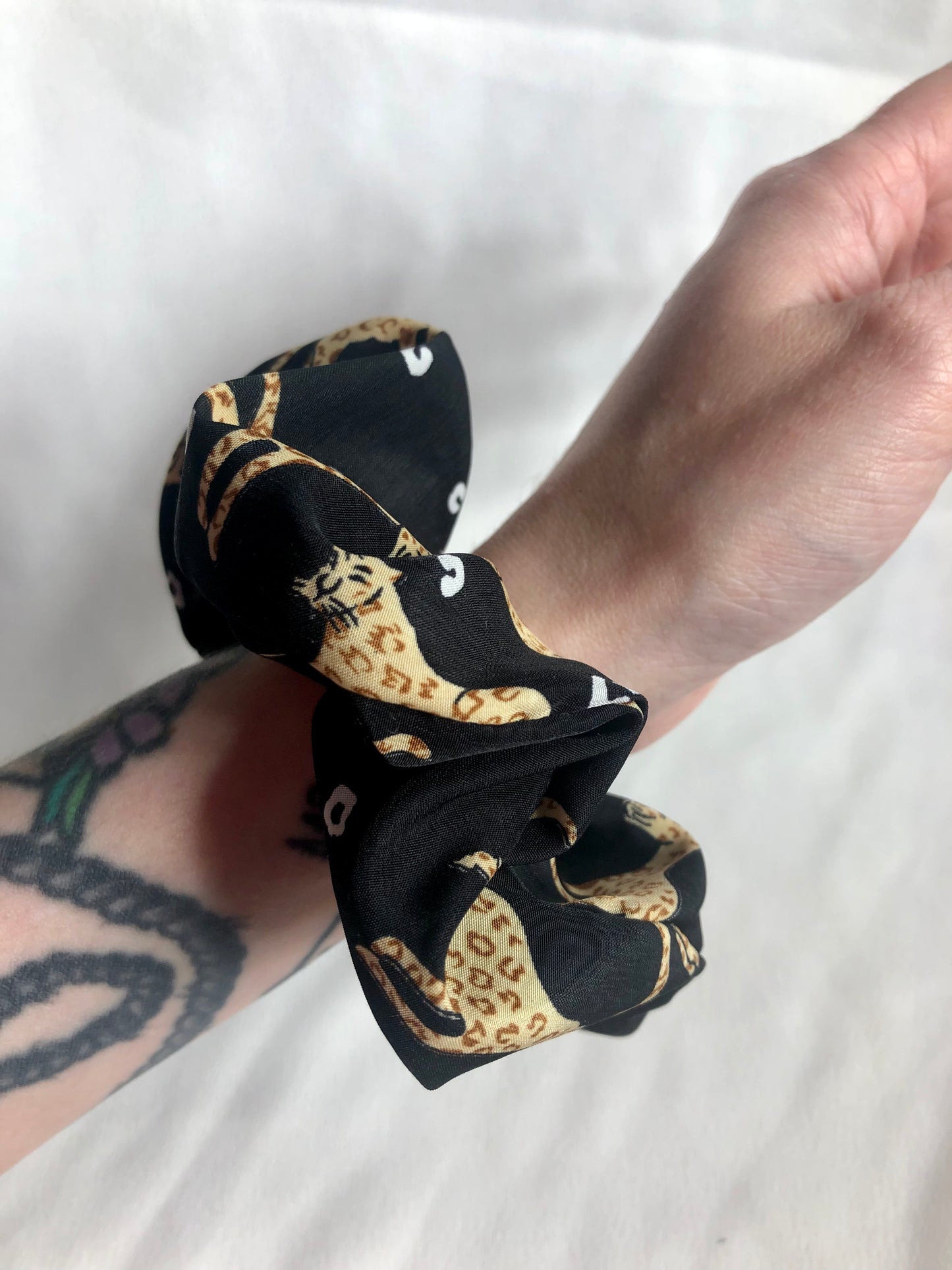 Leaping Leopards Hair Scrunchie