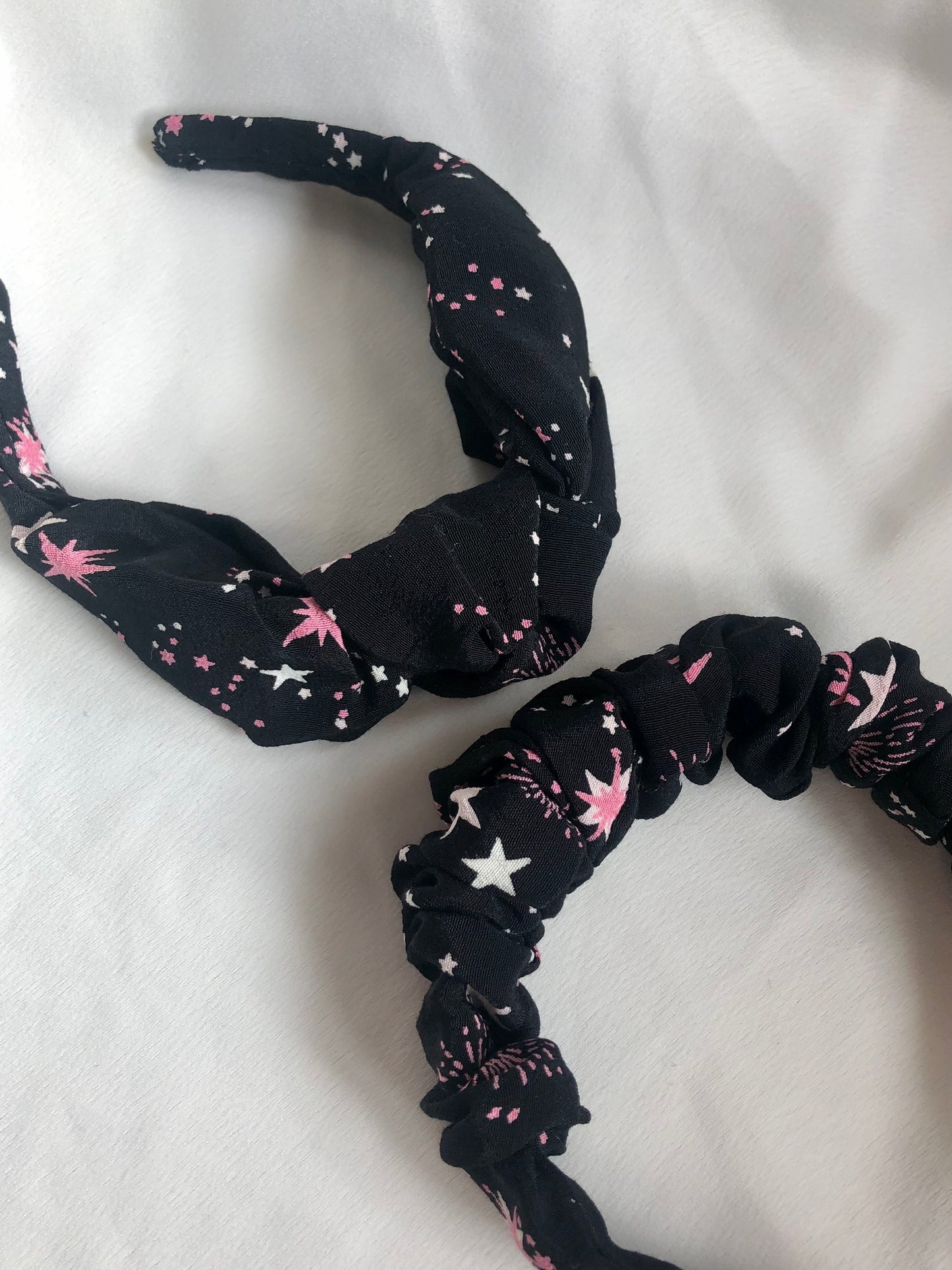 Sakura Pink & White Starry headband - choose style