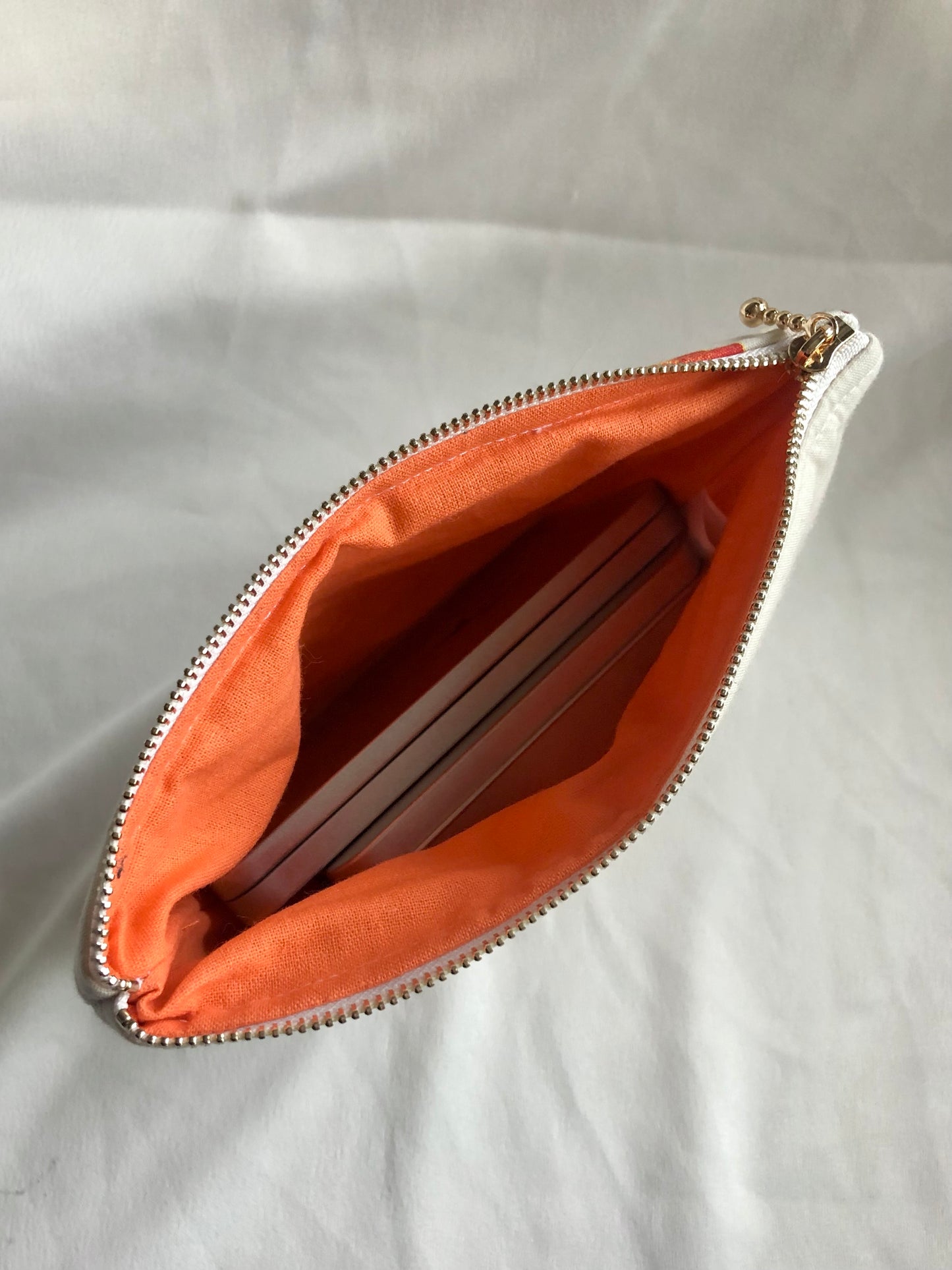 Pumpkin Spice zipped pouch/make up bag