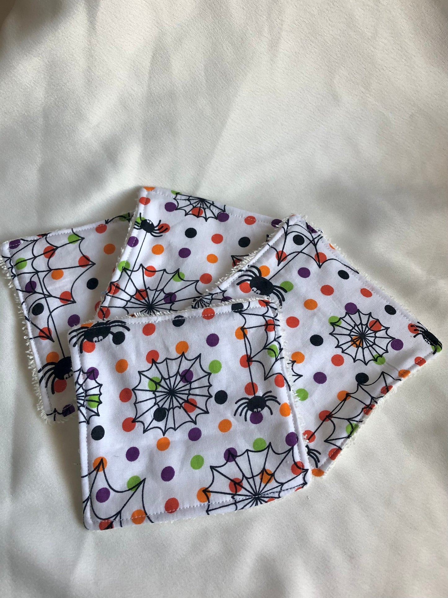 Spiders and Polka Dots Reusable Wipes
