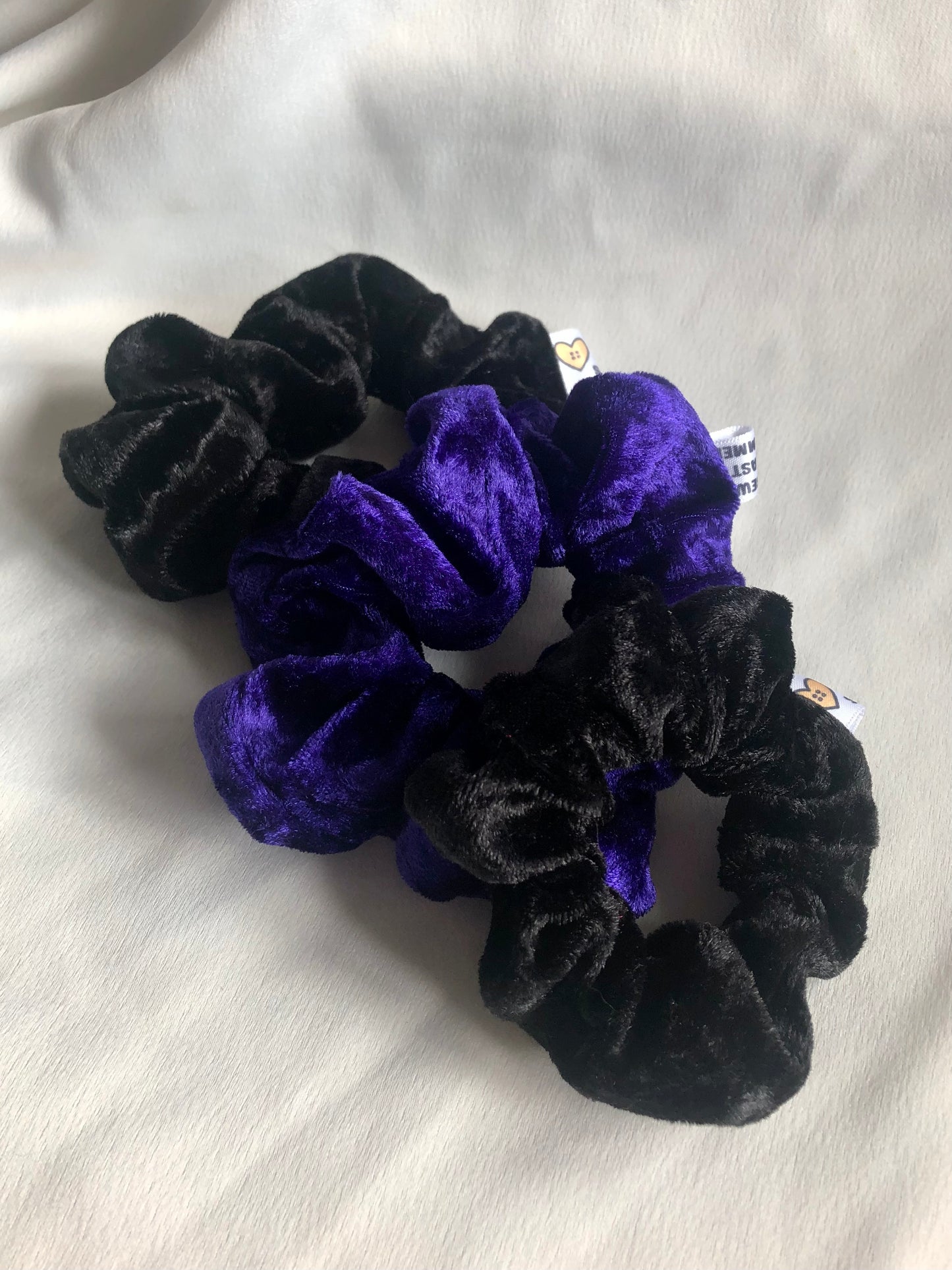 Crushed Velvet Hair Scrunchie - choose size & colour