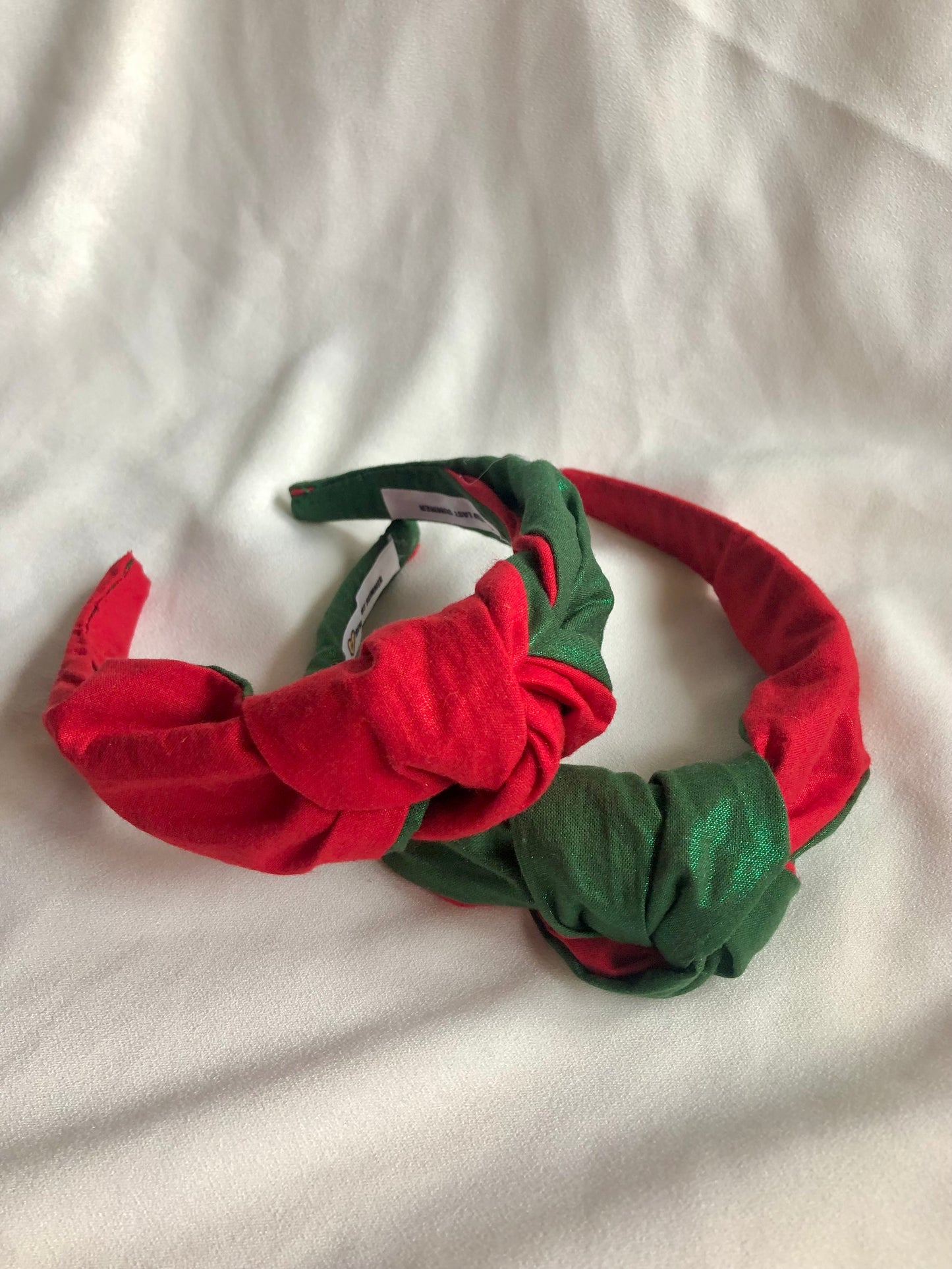 Green & Red Glitter Knot Headband