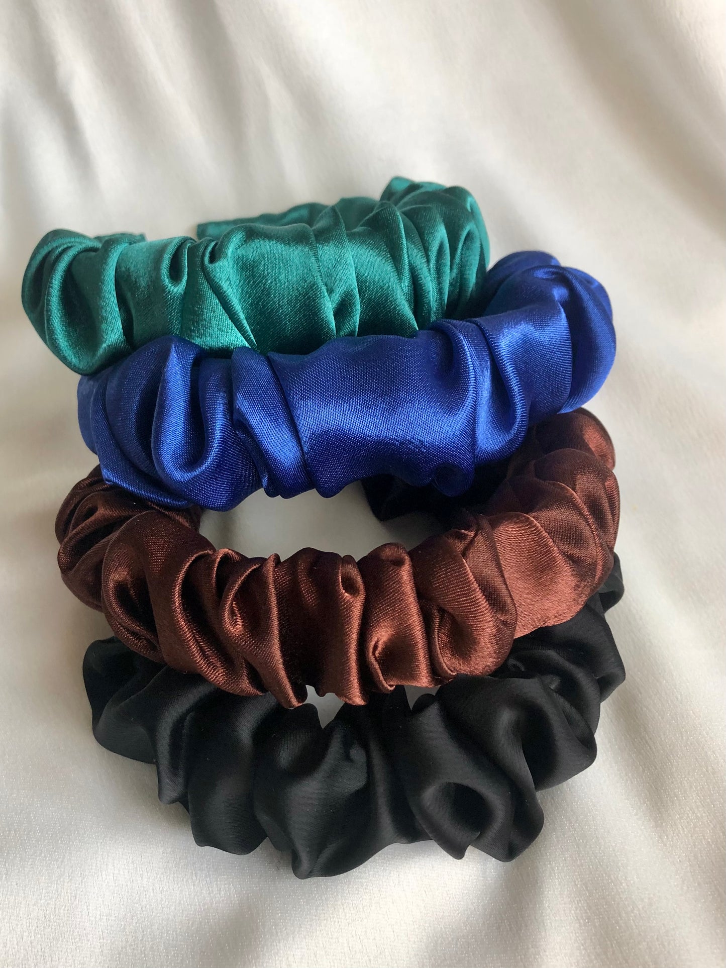 Satin Scrunch, Knot or Stretch Headband - choose size and colour