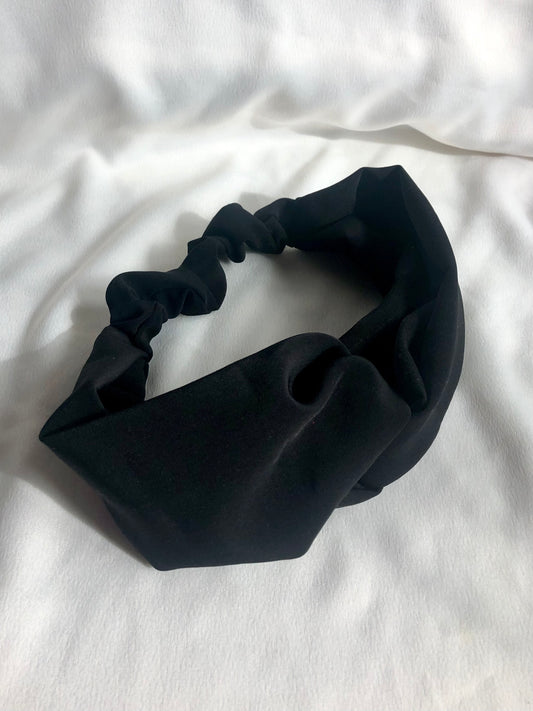 Plain Black Stretch Headband