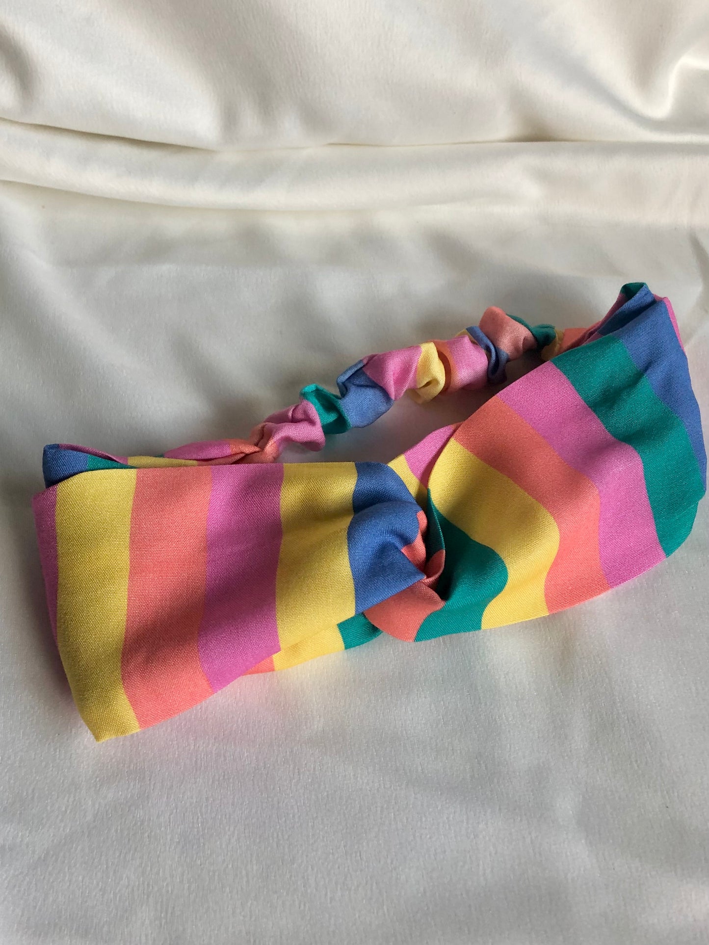 Rainbow Paradise Stripe Scrunchie - choose size
