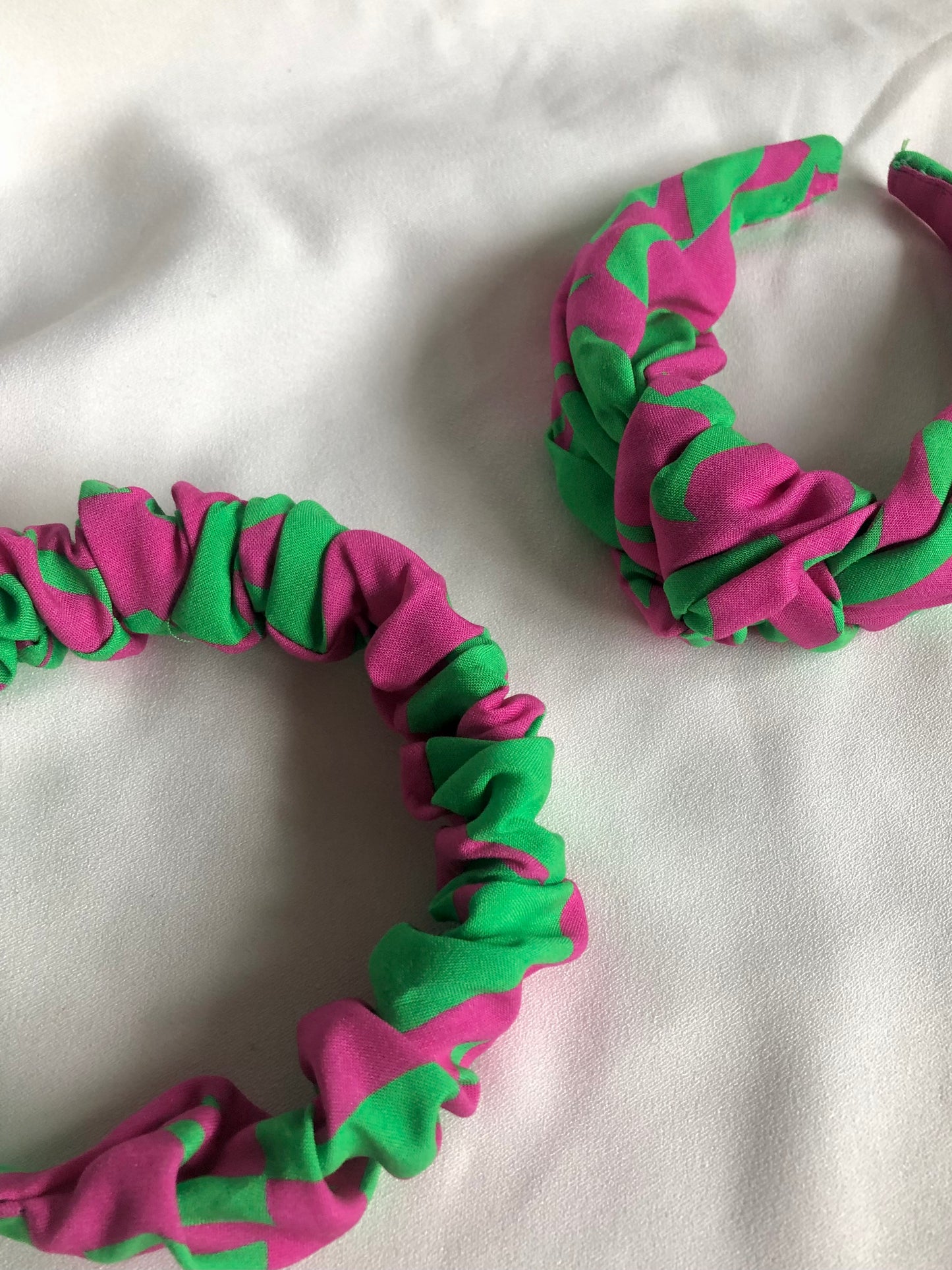 Tutti Frutti Pink and Green Abstract Print headband - choose style
