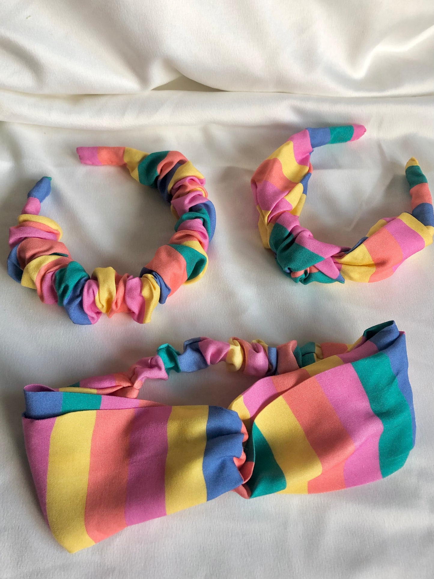 Rainbow Paradise Stripe Scrunchie - choose size