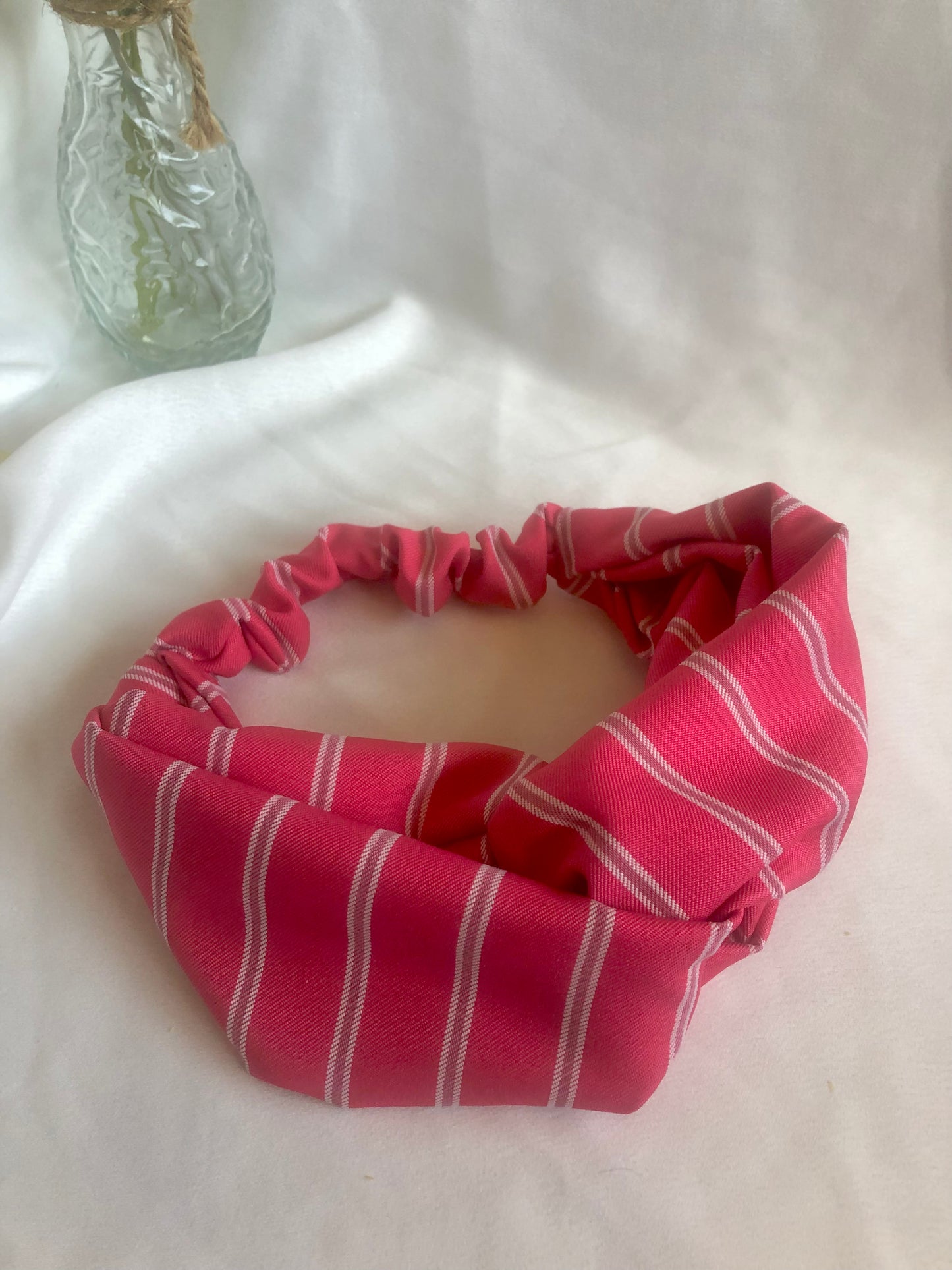 Paloma Pink Stripe Stretch Headband