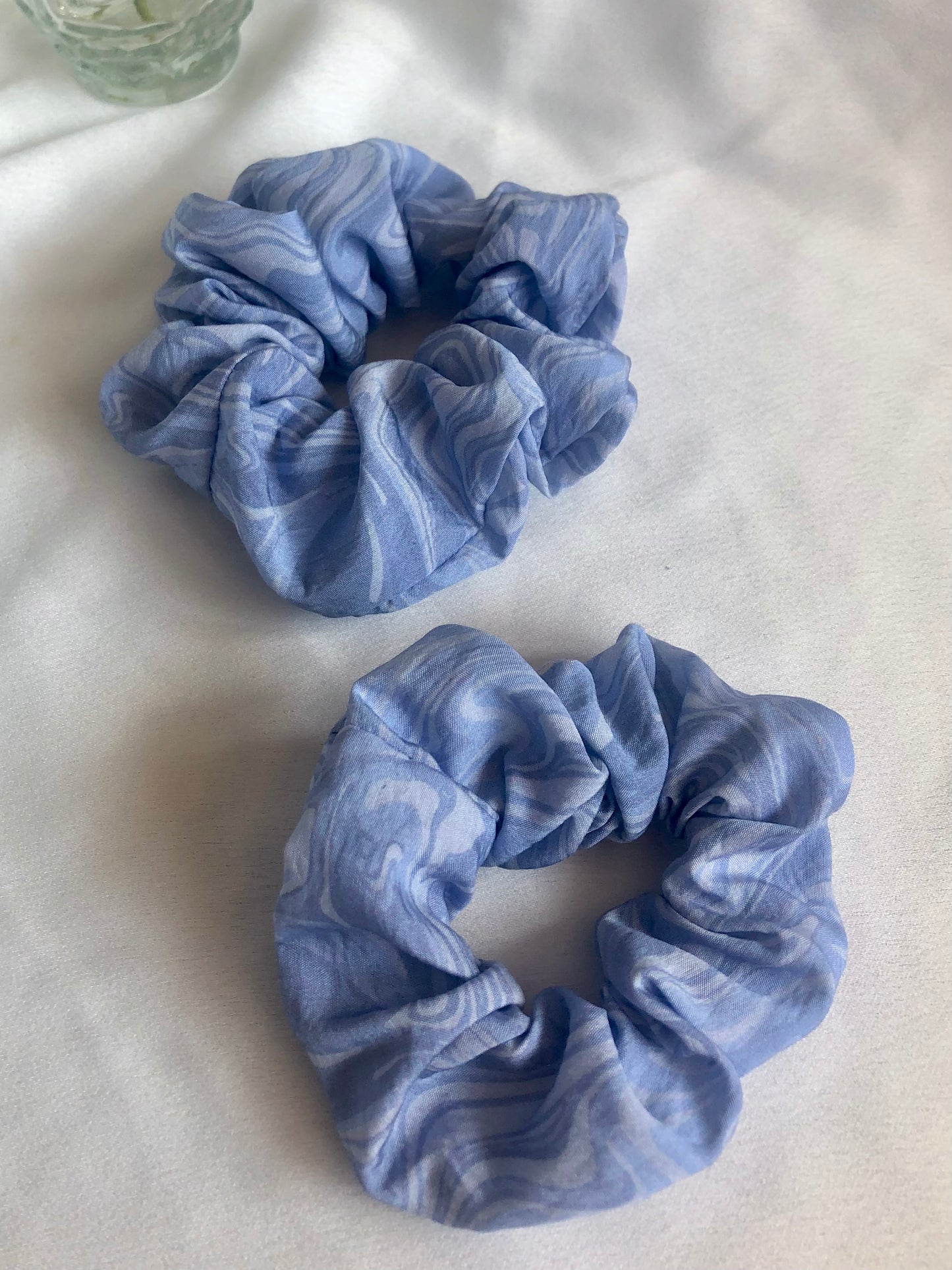 Dreamer Blue Marble Hair Scrunchie - choose size