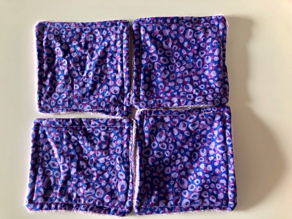 Purple Leopard Print Reusable Wipes