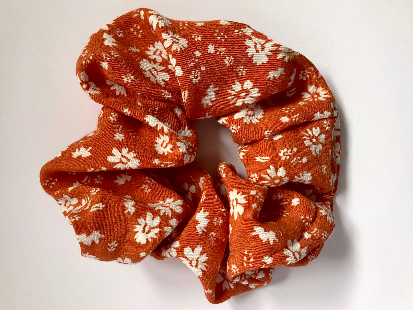 Pumpkin Spice Floral Scrunchie - choose size