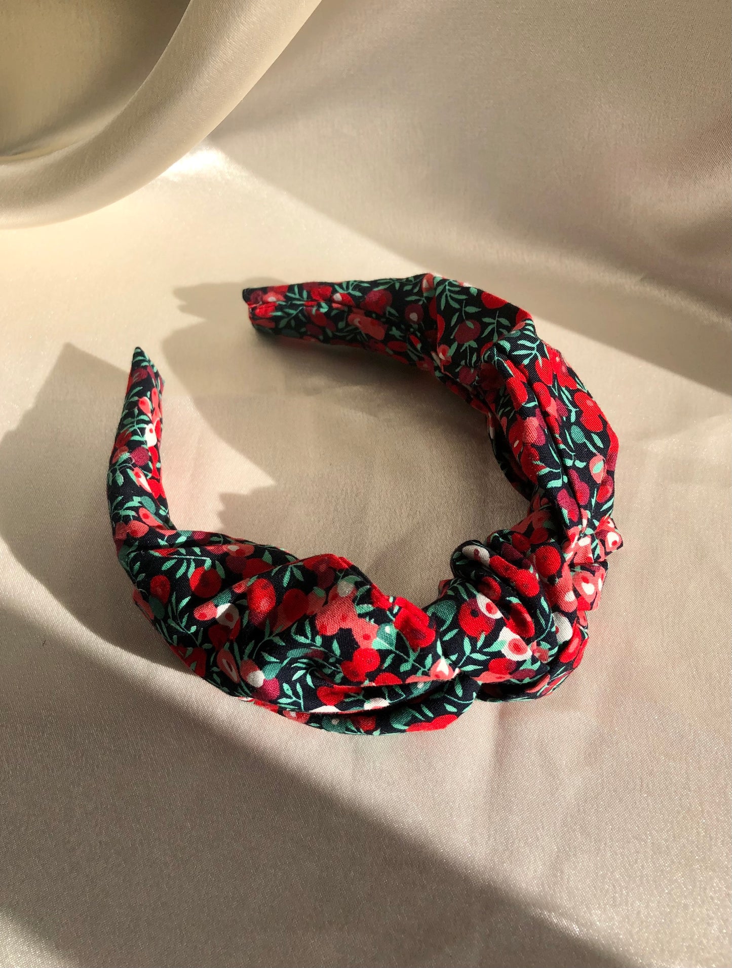 Red Winter Berries Cotton Hair Band - choose style