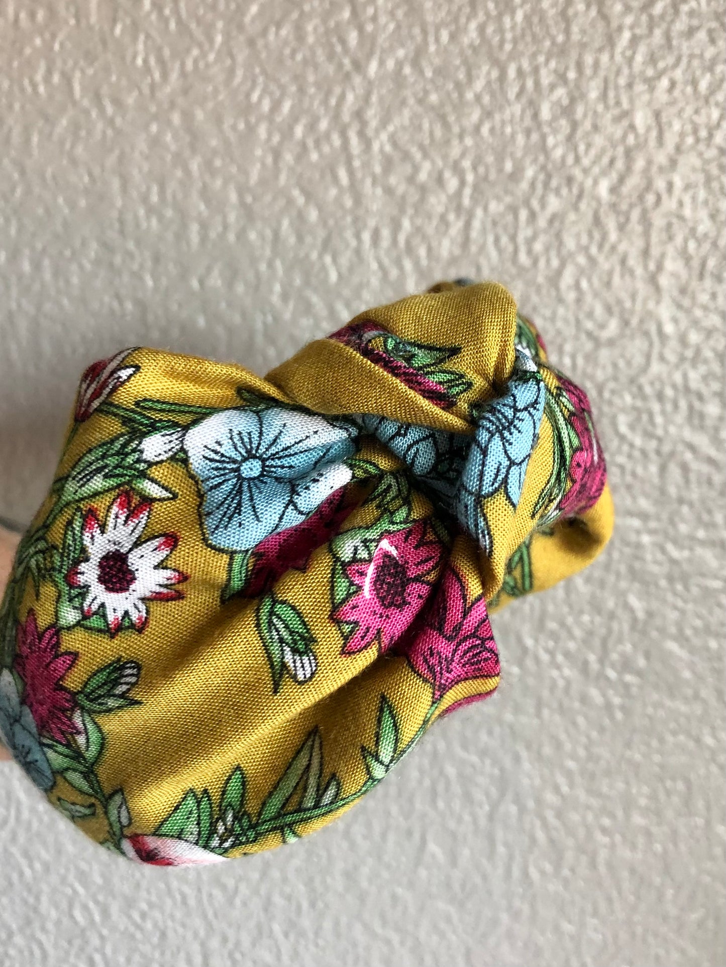Mustard Floral Hair Band - choose style