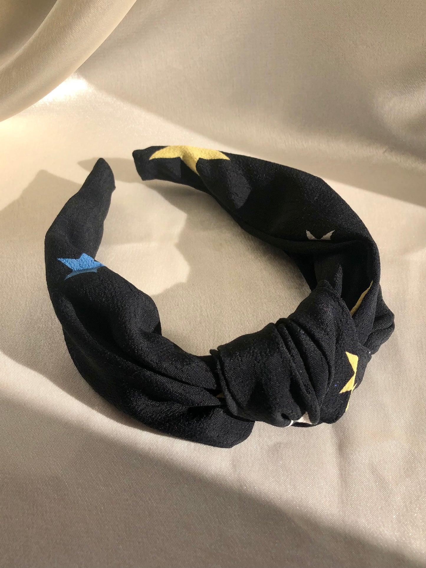 Black with Stars Print Hair Band - choose style