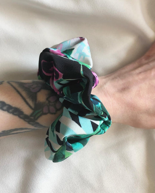 Lily mixed print scrunchie - choose size