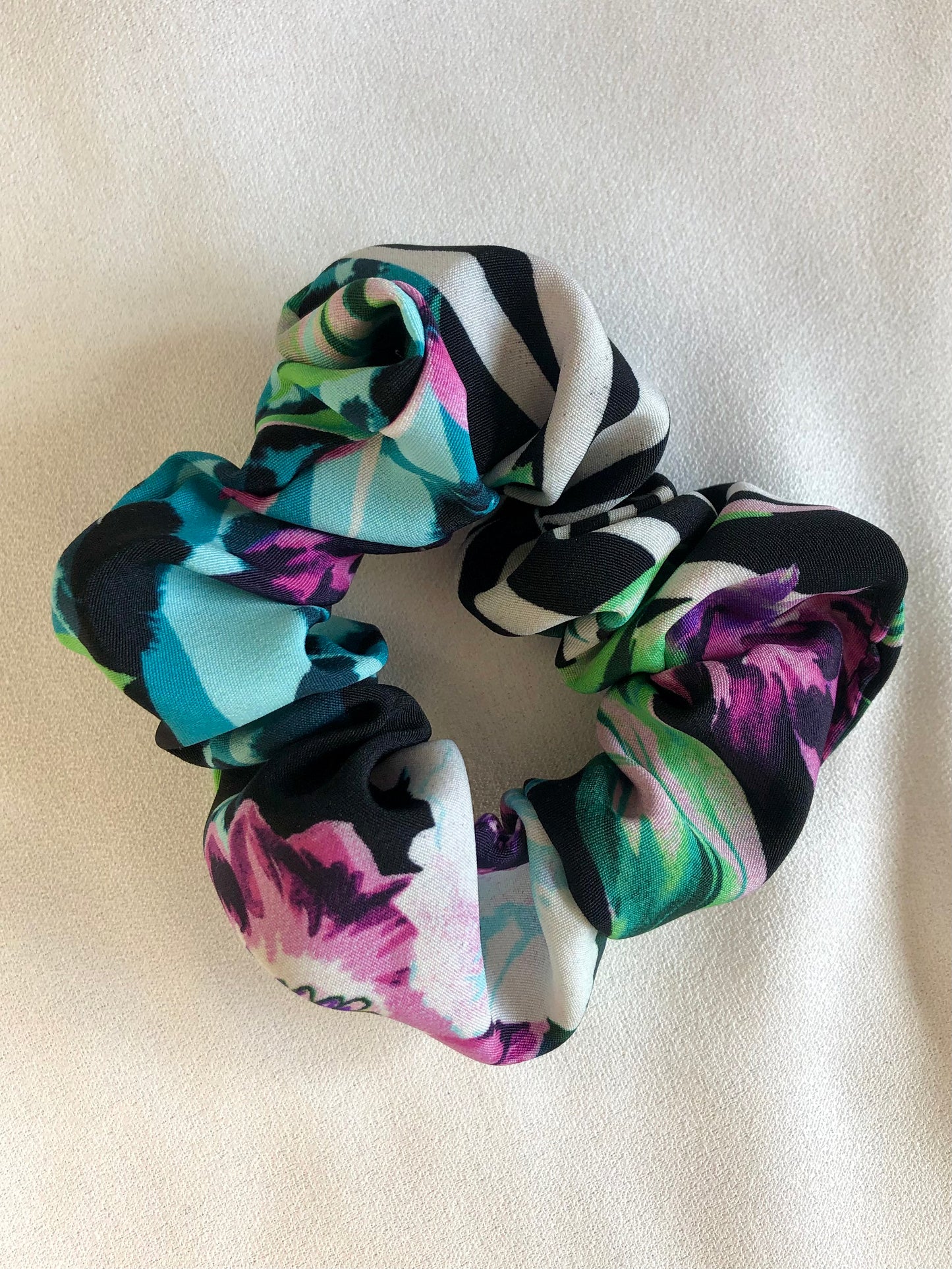 Lily mixed print scrunchie - choose size