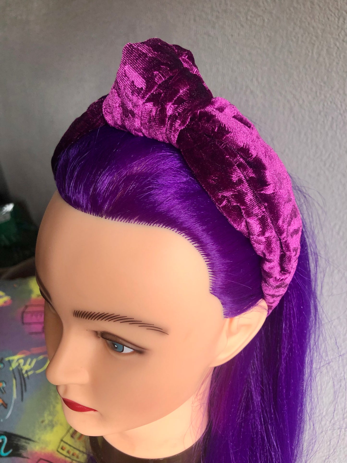 Velvet Leopard Hair band - choice of colours and style