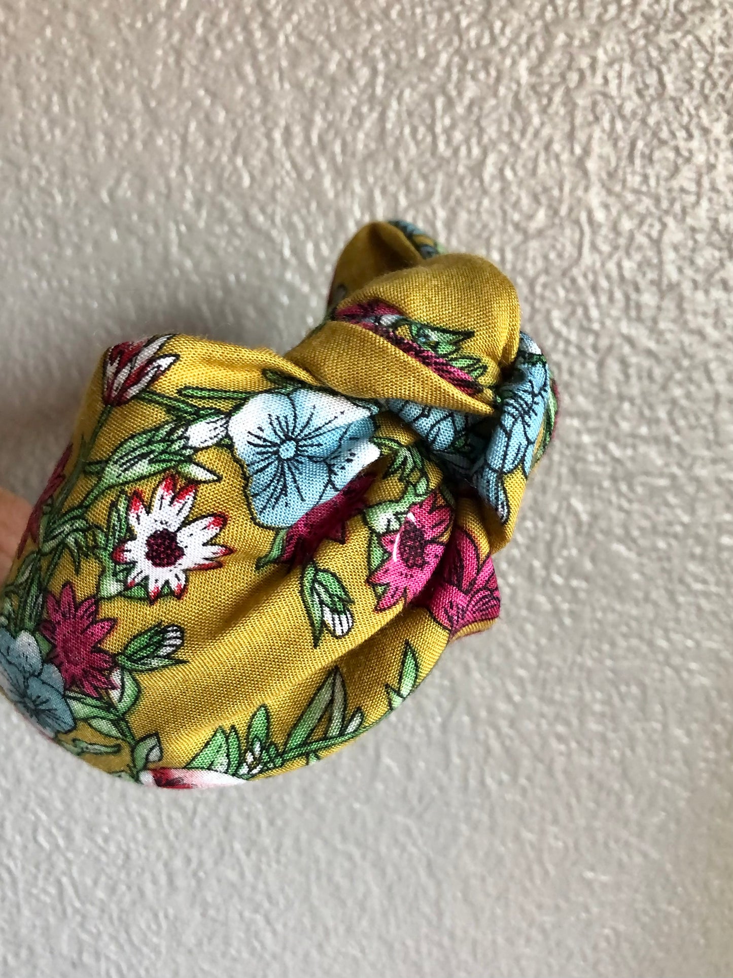 Mustard Floral Hair Band - choose style